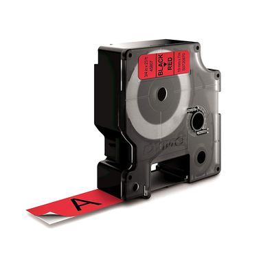 DYMO Schriftbandkassette D1 S0720870 19mmx7m schwarz auf rot