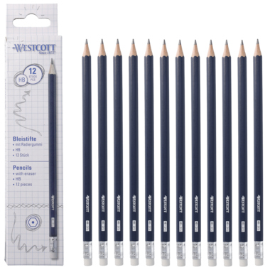 Bleistift E-733992 00 HB Radiergummi d.bl 12St