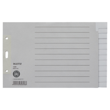 Leitz Register 12260085 DIN A5 quer blanko volle Höhe 100g Papier grau