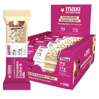 MaxiNutrition 10029321 Proteinriegel Cookie & Milk 45g 12St