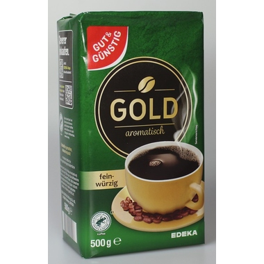 GUT & GÜNSTIG 110403 Kaffee Gold gemahlen 500g