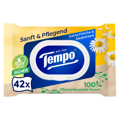 Tempo 836195 Feuchtes Toilettenpapier sanft & pflegend 42St