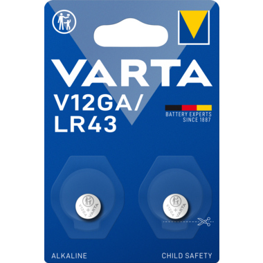 Varta 4278101402 Knopfzelle V12GA/LR43 Alkaline 2St