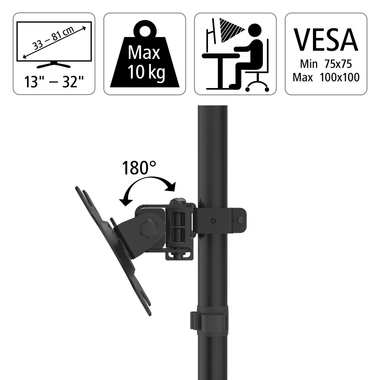 Hama Monitorarm FULLMOTION 00118490 1fach 13-32Zoll schwarz