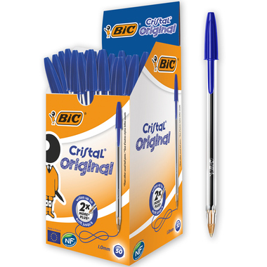 BIC Kugelschreiber Cristal Original 8373609 0,4mm blau 50 Stück