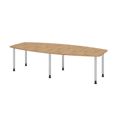 Hammerbacher VKT28C/R/S Hammerbacher Konferenztisch 280cm 6RRFüße a.ei/si