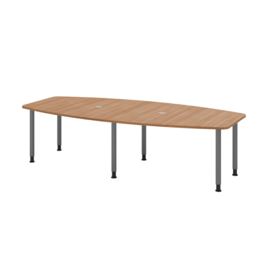 Hammerbacher VKT28C/N/G Hammerbacher Konferenztisch 280cm 6RRFüße nu/gr