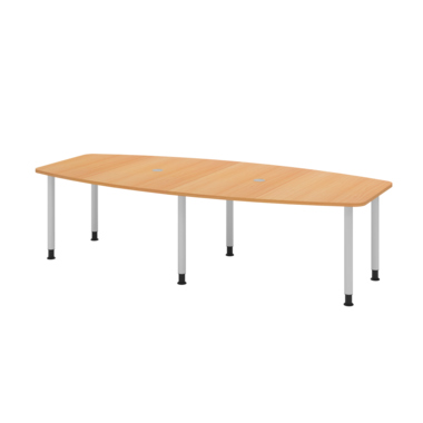 Hammerbacher VKT28C/6/S Hammerbacher Konferenztisch 280cm 6RRFüße bu/si