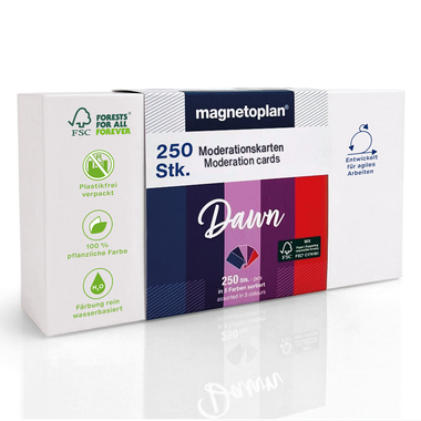 magnetoplan Moderationskarte Dawn 112501520 200x100mm sort. 250St.