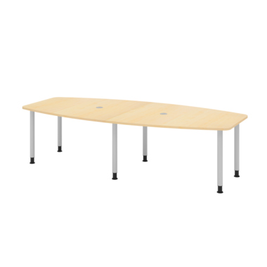 Hammerbacher VKT28C/3/S Hammerbacher Konferenztisch 280cm 6RRFüße ah/si