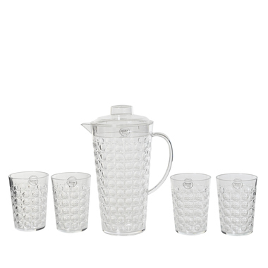 DECORIS Kanne mit 4 Gläsern 830986