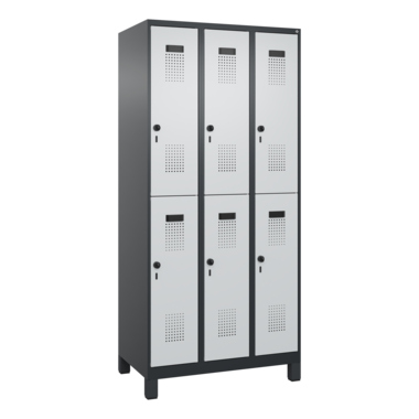 C+P 049310-30S10142 C+P Spind Evolo PLUS Doppel 6Fächer 1950x900x500 sgr/lgr