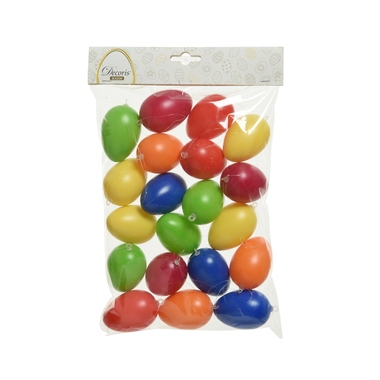 DECORIS 802989 DECORIS Oster-Deko Eier-Set Bunt