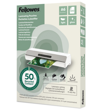 Fellowes Laminierfolie A6 light glänzend 100St 100143441