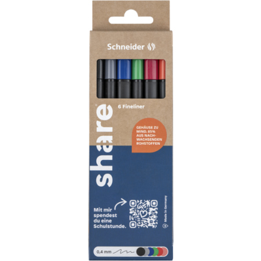 share 4-0006-6-2 share Fineliner sor 6St