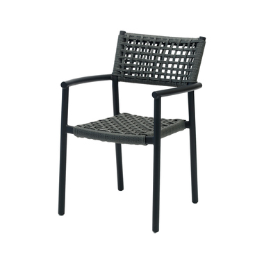 FEROS 1525114 FEROS Stapel-Armlehnstuhl Ember schwarz 4St