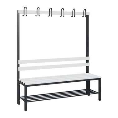 C+P 08041110S10000 C+P Garderobenbank Schuhrost 1710x1500x403mm sgr/lgr