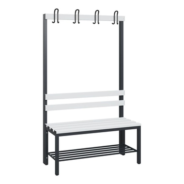 C+P 08040110S10000 C+P Garderobenbank Schuhrost 1710x1000x403mm sgr/lgr