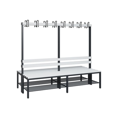C+P 08042210S10000 C+P Garderobenbank Schuhrost 1710x1960x756mm sgr/lgr