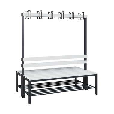 C+P 08041210S10000 C+P Garderobenbank Schuhrost 1710x1500x756mm sgr/lgr