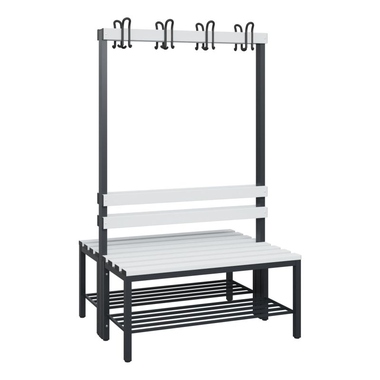 C+P 08040210S10000 C+P Garderobenbank Schuhrost 1710x1000x756mm sgr/lgr