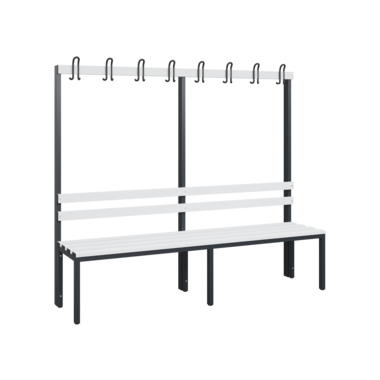 C+P 08042100S10000 C+P Garderobenbank 1710x1960x403mm sgr/lgr