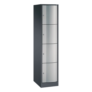 C+P 8470172S10003 C+P Schließfachschrank 4Fä 1950x396x540mm sgr/wsalu