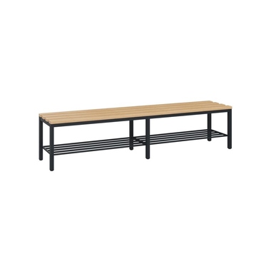 C+P 08052010S10000 C+P Umkleidebank Schuhrost 420x1960x353mm sgr