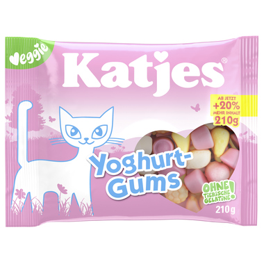 Katjes 12544 Katjes Fruchtgummi Yoghurt-Gums 210g