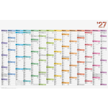 Brunnen Plakatkalender 2027 106x67cm 14Monate 1070117007
