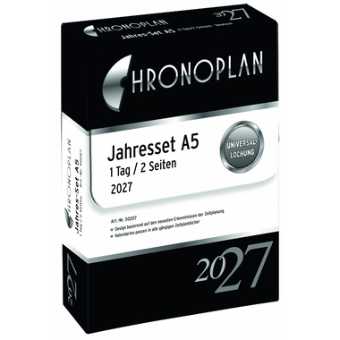 Chronoplan Jahres-Set 2027 A5 148x21mm 1T/2S 50207
