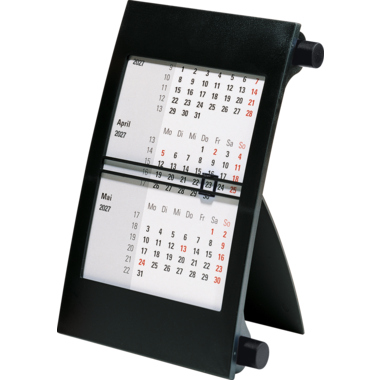 rido/ide Tischkalender 2027 11x18,3cm 3M/1S sw 7038000907