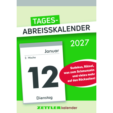 ZETTLER Abreißkalender 2027 100x145mm 1T/1S 313-0000