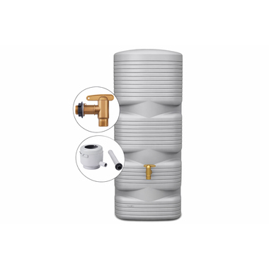 4rain Wandtank QUADRO 170l betongrau 295671