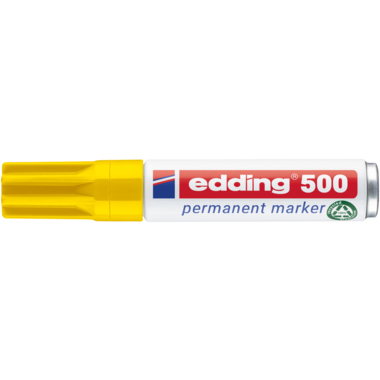 edding Permanentmarker 500 4-500005 2-7mm nachfüllbar Keilspitze gelb