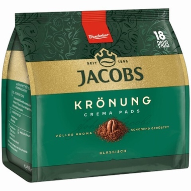 JACOBS Kaffeepad Crema 601345 18 Stück
