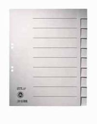 LEITZ 1221-85 Tauenpapier-Register blanko DIN A4 Überbreite 10-teilig