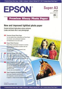 EPSON Premium Glossy Photo Paper A3+, 20 Blatt