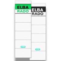 ELBA Einsteckrückenschilder/04217WE breit/kurz weiß Karton, H19x5,4cm, Inh. 10