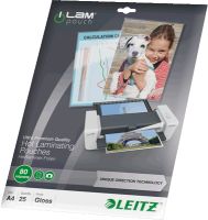 Leitz Laminierfolie 74790000 DIN A4 80mic glasklar 25 Stück