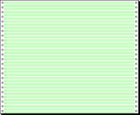 Computerpapier 1-fach 375 mm x 12'', 60g, grüne Leselinien, ohne Längsperforation, 2000 Blatt