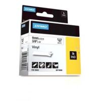 DYMO Rhino Vinyl-Schriftband S0718580/18443 9 mm x 5,5 m schwarz auf weiß