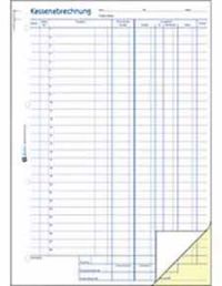 AVERY Zweckform Kassenabrechnung, A4, 2 x 40 Blatt, selbstdurchschreibend