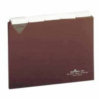 DURABLE Karteiregister 3151-11 Kunststoff A5 quer blanko braun 25-teilig