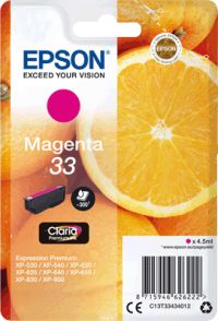 Epson Tintenpatrone C13T33434012 33 4,5ml 300Seiten magenta
