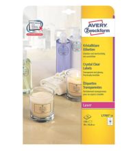 AVERY Zweckform L7783-25 Crystal Clear Etiketten 96 x 50,8 mm