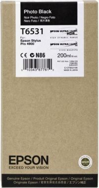 Epson C13T653100 Tintenpatrone 200 ml photo-schwarz