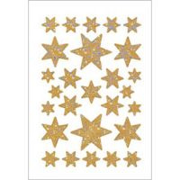 HERMA Weihnachts-Sticker DECOR Sterne gold Irisfolie