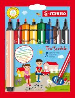STABILO Trio Scribbi Fasermaler Etui/368/8-01 sortiert Inh.8