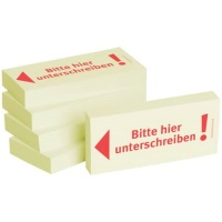 BIZSTIX Haftnotizen Bitte hier unterschreiben 75 x 35 mm 5x 100 Blatt